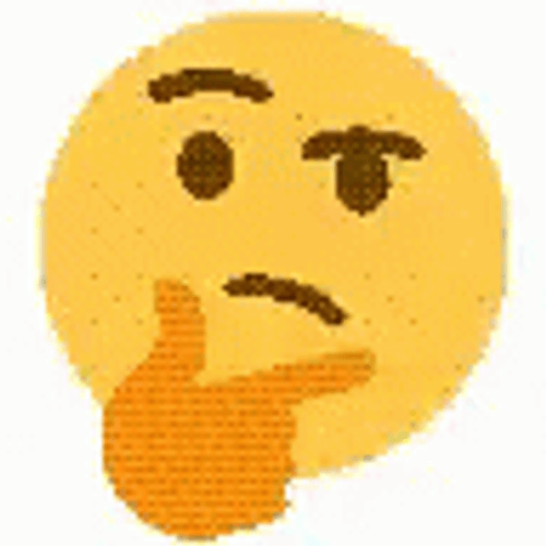 A spinning confused face